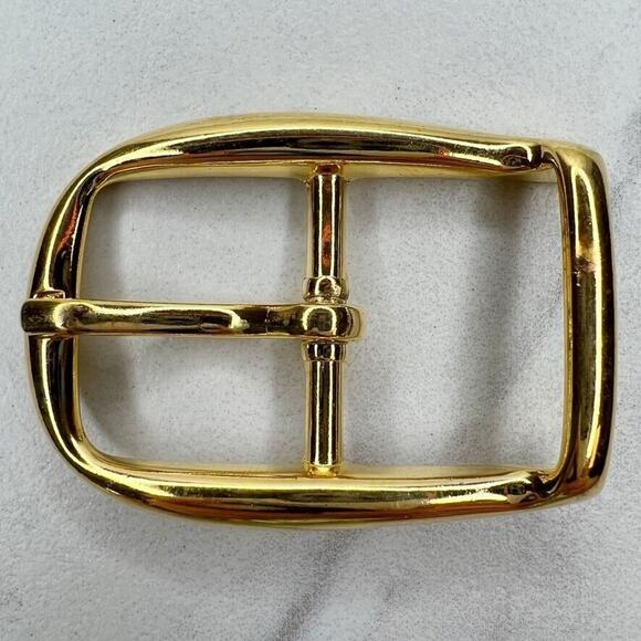 Vintage Gold Tone Simple Basic Belt Buckle for up to 1 Inch Belt - Picture 1 of 8